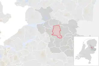 Locatie van de gemeente Dalfsen (gemeentegrenzen CBS 2016)