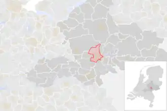 Locatie van de gemeente Arnhem (gemeentegrenzen CBS 2016)