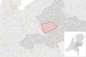 Locatie van de gemeente Ede (gemeentegrenzen CBS 2016)