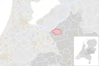 Locatie van de gemeente Putten (gemeentegrenzen CBS 2016)