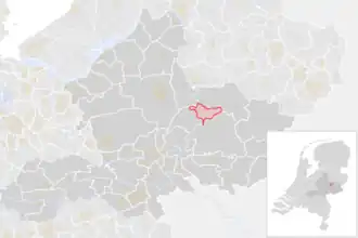 Locatie van de gemeente Zutphen (gemeentegrenzen CBS 2016)