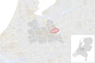 Locatie van de gemeente Leusden (gemeentegrenzen CBS 2016)