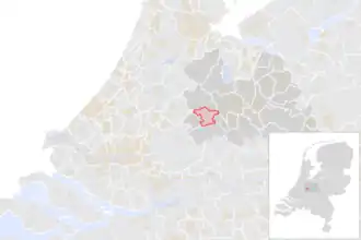 Locatie van de gemeente Montfoort (gemeentegrenzen CBS 2016)