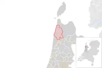 Locatie van de gemeente Schagen (gemeentegrenzen CBS 2016)