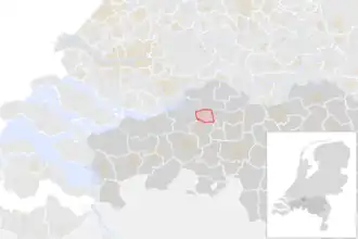 Locatie van de gemeente Geertruidenberg (gemeentegrenzen CBS 2016)