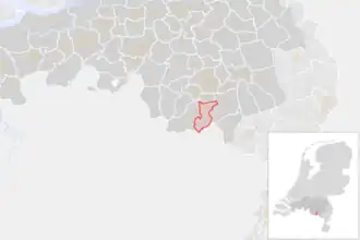 Locatie van de gemeente Valkenswaard (gemeentegrenzen CBS 2016)