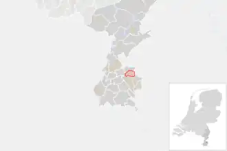 Locatie van de gemeente Brunssum (gemeentegrenzen CBS 2016)