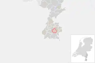 Locatie van de gemeente Voerendaal (gemeentegrenzen CBS 2016)
