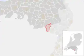 Locatie van de gemeente Cranendonck (gemeentegrenzen CBS 2016)