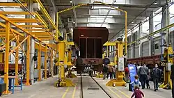 Werkplaats voor gesleept materiaal