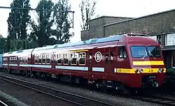 MS82-treinstel 438 in 1985 te Brugge.