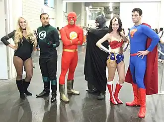 Cosplay Justice League tijdens NYCC 2013.