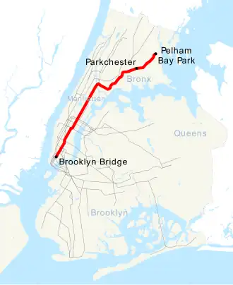 Pelham Line op de kaart