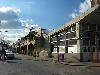 Buitenaanzicht van het station