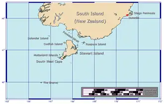 Ligging van Stewarteiland