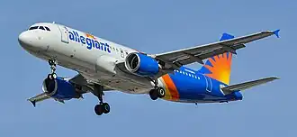 Een Airbus A320-200 van Allegiant Air