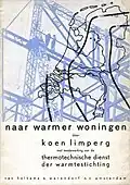 Omslag van Naar warmer woningen(1936). Ontwerp Guermonprez