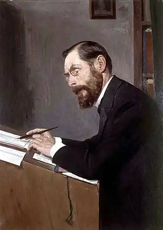 Portret van Jean Charles Naber geschilderd in 1912 door Willem Antonius van der Heuvel.