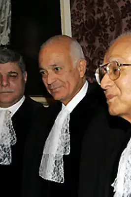 Elaraby tijdens het bezoek van Vladimir Poetin aan het Egyptisch hof in 2005