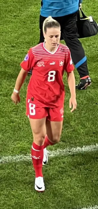 Riesen tijdens een interland van Zwitserland in 2023