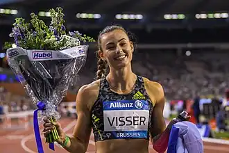 Nadine Visser bij de Memorial Van Damme 2021 in Brussel.