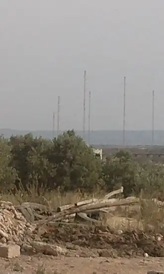 Lage antennes van zendstation Nador