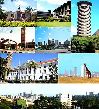 Een collage van Nairobi