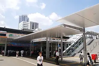 Noordgevel van station Nakano
