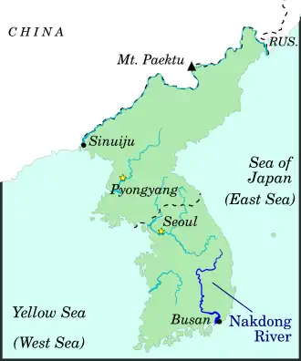 De Nakdong in Zuid-Korea