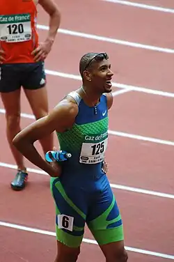 Naman Keïta bij de Meeting Gaz de France in Parijs.