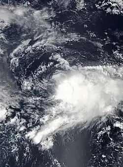 Foto of weerkaart van orkaan