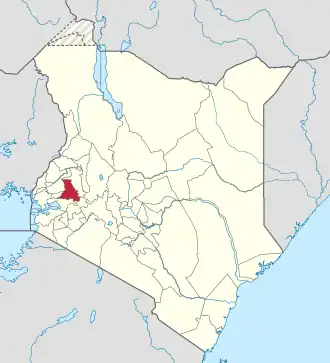 Kaart van Nandi County