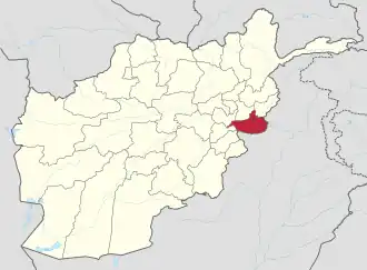 kaart van Nangarhar