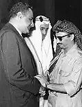 Nasser, Faisal en Arafat