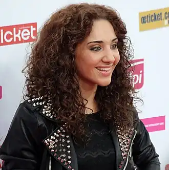 Natália Kelly tijdens het Eurovisiesongfestival 2013