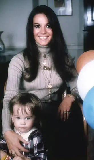 Natasha Gregson Wagner met haar moeder Natalie Wood (1973)