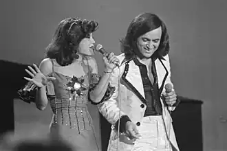 Rosy & Andres tijdens het Nationaal Songfestival 1976