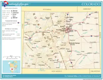 Kaart van State of Colorado