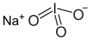 Structuurformule van natriumjodaat