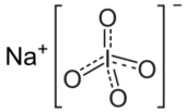 Structuurformule van natriumperjodaat