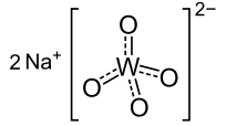 Structuurformule van natriumwolframaat