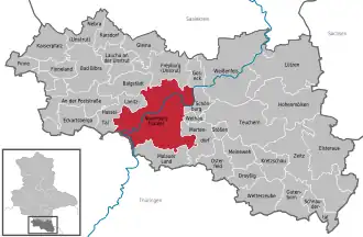 Kaart van Naumburg (Saale)