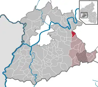 Kaart van Naurath (Wald)