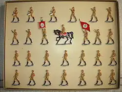 Een zeldzame set tinnen SA-mannen uit de nazitijd