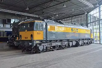 Loc 1501 in het Spoorwegmuseum is van de serie NS 1500 als enige in Nederland bewaard gebleven.