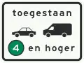 C22a2: Onderbord bij bord C22a: milieuzone toegankelijk voor personen- en bedrijfsauto’s emissieklasse 4 tot en met 6