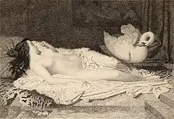 The nude and the swan, 1860