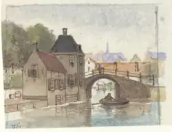 Neksluisbrug door J.E. Kikkert (eind negentiende eeuw)