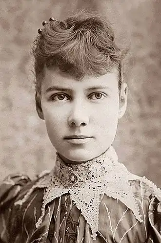 Elizabeth Cochrane ofwel Nellie Bly ca. 1890