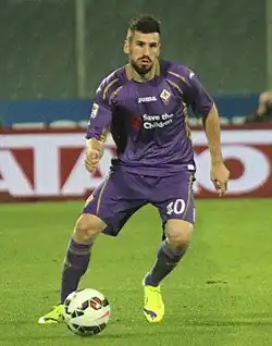 Tomović in actie voor AFC Fiorentina